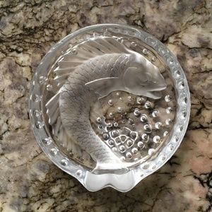 Beautiful Lalique Crystal Koi Dish